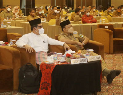 Hadiri Rakor dan Peresmian Tim Restorasi Gambut dan Rehabilitasi Mangrove, Ini Harapan Wabup Siak